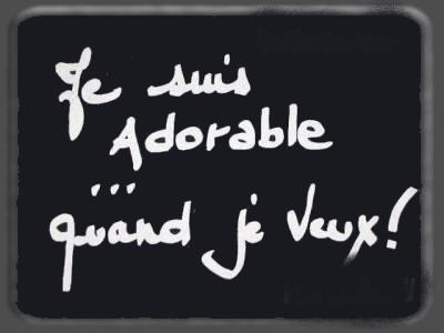 Je suis adorable.....